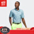 阿迪达斯 （adidas）印花高尔夫运动翻领短袖OLO衫男装夏季adidasHZ3189 蓝色 AM
