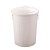 港羿 64L 圆形 米色 哑光 圆形分类垃圾桶户外大号可回收带轮收纳桶烤漆有盖铁桶小区果皮箱