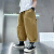 迪士尼（Disney）1-15岁男童夏装白色速干工装裤2024儿童帅气长裤男孩夏季薄款裤子 咖色 110cm