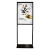 安晟达 苹果立牌海报架展示架铝合金落地式广告牌kt板展牌 双杆黑50*70cm