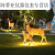 户外景观灯仿真动物梅花糜鹿灯太阳能防水花园灯草地装饰灯 小麋母鹿接电款