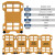 塑料铁马护栏铁停车场公路隔离加厚防撞交通施工路障吹塑伸缩护栏2500*950*370mm黄色 吹塑20001200480mm黄色