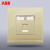 ABB开关插座由悦珍珠金系列一开二开五孔三孔16A墙壁套餐面板 空白面板AG50444-PGPG