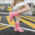 彬单 PVC厚底雨鞋防滑耐磨设计感软面 粉色 37 