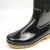三防全黑耐酸碱水鞋 劳保中高筒防水防油防化水靴 福尼奥X807中筒