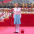 洛之潮冯琳中小学生大合唱演出服青少年诗歌朗诵领唱表演服装 冯琳女款白+半裙套装 红领巾加袜 160