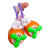 麦仙蝶会飞的萝卜兔飞机兔钥匙扣包包挂件可爱玩偶车载礼品创意解压玩具 灰色会飞萝卜兔