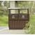 户外垃圾桶不锈钢景区创意公园小区分类环保果皮箱古镇仿古垃圾箱 咖啡色金箍棒854595