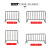 304不锈钢铁马护栏移动施工隔离栏定制地铁商场活动安全防护围栏 304（38/22管）1*2米
