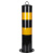 加厚钢管警示柱防护栏杆分道路地桩固定桩防撞隔离柱路障铁立柱 普通红白带环76*750*0.6mm