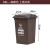 户外垃圾桶大号容量工业分类厨余室外带盖商用大型环卫箱干湿挂车 50L加厚咖啡湿垃圾