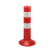 75CM塑料警示柱PU弹力柱反光锥50CM防撞柱路障交通设施隔离桩护栏 PU红黄70cm
