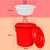 干湿过滤分离带滤网垃圾桶大号厨房厨余茶水茶叶沥水潲水桶篮 红色100K型+沥水篮