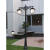 中式户外太阳能防水庭院灯花园别墅景观室外公园3米高杆路灯 接电款单头---高3.4米砂黑