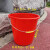 适用加厚耐摔红桶大容量手提塑料水桶洗衣桶泡脚钓鱼桶熟胶储水桶 24L客松桶（无盖）直径37