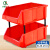 齐鲁安然 货架零件盒 斜口盒 收纳盒 组合式物料盒 螺丝盒 塑料收纳盒 五金分类盒 物料盒 仓库货架 红色盒X5 (450*290*170mm)