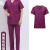 百舸 手术服 短袖女手术衣美容院医生工作服男手术室长袖套装 女士短袖套装紫色 LBG-ST-8913
