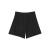 斯凯奇（Skechers）宽松针织短裤女款舒适简约休闲运动裤L223W093 碳黑/0018 S