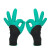 稳斯坦 WF119 乳胶发泡手套 防滑手套劳保尼龙手套涂掌塑胶手套 绿色(6副/包)