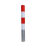 防撞柱圆柱钢管警示柱红白道路交通道口桩停车桩隔离柱防撞杆铁立柱 红白预埋1000*89*2.0