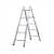 梯子人字梯镀锌铁管折叠梯室内多功能加厚两用一字双侧工程梯 3.95米加厚加宽人字梯
