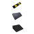 定制适用于台阶垫门槛斜坡垫马路子橡胶路沿坡上坡垫爬坡垫 100259黄黑