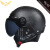 3C认证电动车头盔男女士四季摩托车哈雷半盔冬季款保暖防寒安全帽 棕色长茶镜