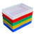 塑料盘周转箱塑胶箱收纳筐长方形盆子黄粉蛋白养殖海鲜浅盘塑料框 蓝色1号零件盒150*95*53mm