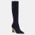 蔻驰（COACH）女士靴子 Cece 冬季保暖新款复古休闲高筒套脚时尚机车靴牛仔靴 Black 35.5