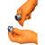 爱马斯(AMMEX) 一次性橙色丁腈手套钻石纹理无粉6.1gGWONHD44100