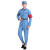 儿童红军演出服全套男女八路军表演服合唱团舞蹈服套装 蓝灰色长袖真兜 180