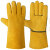 8双纯牛皮电焊手套加长款劳保防烫耐磨耐高温柔软氩弧焊加厚耐用 双层耐用型黄色牛皮手套8双（36cm） 均码