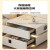 法莎蒂（FA SA DI HOUSEHOLD）奶油风实木智能床头柜简约现代岩板卧室家用轻奢免安装床边柜 米白色感应灯+岩板 40x40x48cm