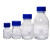 【一个】蓝盖瓶试剂瓶 50 100 250 500 1000ml透明玻璃丝口瓶 棕 棕色250ml