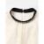 CAT AI TATA法式圆领叠穿棉纶衬衫女24春季泡泡袖套头衬衣褶皱设计感上衣女 米色 M