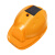 FSMZ 安全帽 国标ABS太阳能双风扇 带LED灯蓝牙工程帽建筑工地防暑降温 LA09B-12000 黄色