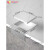 洛蒙特平隐形地插座304不锈钢超薄嵌入式瓷砖隐藏式地面插座 电话+网络(银色)