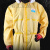 防酸碱防化服非一次性防化服c级防护服坐飞机检测化工运输喷漆 黄色带条 XXL