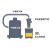 塑料吸尘器旋风分离粉尘工业集尘器小型旋风筒过滤集尘器木工装修 集尘器专用铁桶