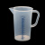 塑料量杯级加厚PP带刻度烧杯厨房家用烘焙工具奶茶口VITLAB 1000ml 蓝色刻线