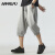 ARMRLPU2024新款男士休闲7七分裤夏季加肥加大码宽松时尚肥佬系绳百搭裤 黑色 G16 XL(160斤-190斤)