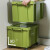 百金顿 乳白色塑料收纳箱带盖 工业风储物整理箱周转箱 杂物存放箱收纳盒 大号（52*38*32cm）