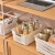 桌面镂空收纳盒家用零食玩具塑料置物筐日式收纳筐宿舍厨房 白色大号单个装