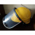 安全帽带防护面罩 LNG加气站  耐酸碱 防风防尘防飞溅 (桔色)安全帽带面罩