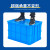 带盖周转箱塑料零件盒长方形物流箱运输塑料筐五金工具收纳盒过滤龟缸养龟 3号蓝色带盖【特级加厚】
