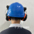TLXT定制适用防飞溅面屏101303打磨抗冲击切割面罩 防噪音耳罩防护面具 蓝安全帽+支架+面屏+耳罩