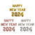 2024跨年新年快乐气球16寸happynewyear元旦派对装饰套装拍照道具 2024新年快乐【金色】