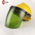 山头林村定制电焊面罩配安全帽式焊工防护面具防烤脸护脸全脸焊头戴式焊帽 (绿色)面罩+黄色安全帽