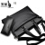袋鼠（KANGAROO）真皮公文包男士包包商务手提包单肩包斜挎男休闲包背包 小号黑色+手包 14英寸