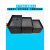 聚祥硕加厚静电方盘黑色塑料托盘长方形浅盘物料分格周转盘零件元件盒 8号加高228*168*43 有槽